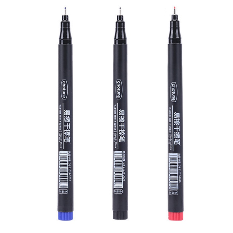 0.5mm Dihapus Waterproof Whiteboard Marker Pen/ Tahan Lama 3warna Tahan Aus Pena Penanda Grafiti Cepat Kering Alat Tulis Siswa