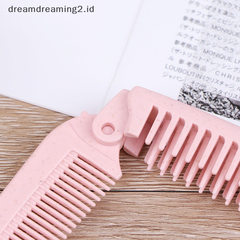 (drea) 1pcs Sikat Sisir Rambut Lipat Sikat Rambut Anti Statis Sikat Rambut Travel Portable //