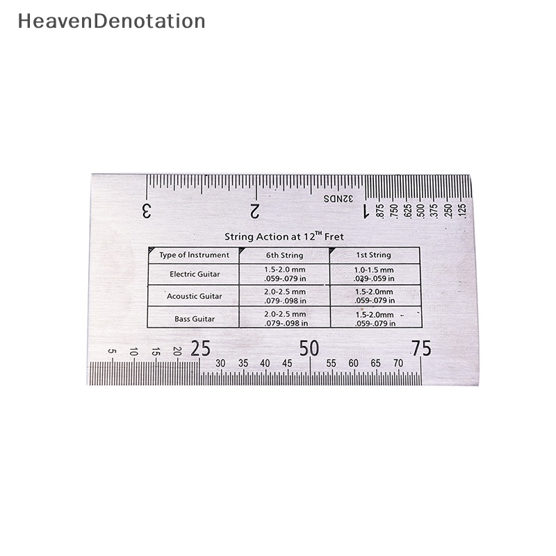 [HeavenDenotation] Tali Baja Pengukur Tindakan Penggaris Pandu Setup Measuring Luthier Untuk Gitar Bass HDV