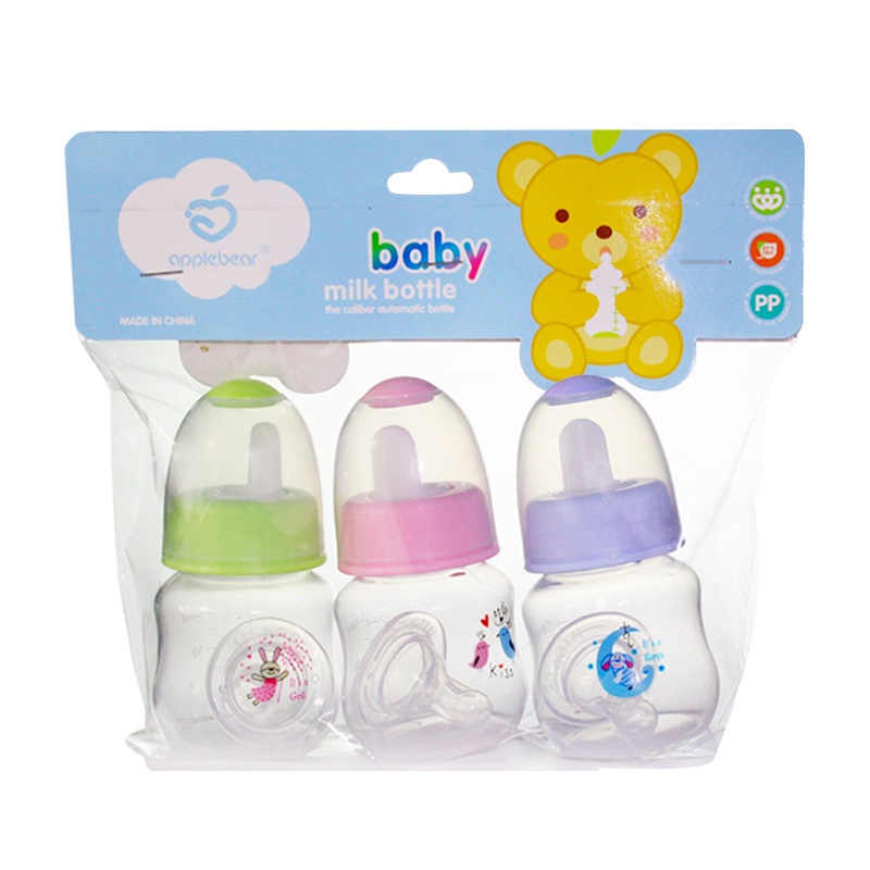 60ml Botol Susu Kaliber Standar FREE Botol Dot Sillicone Nipple Bayi Assorted AB-S13