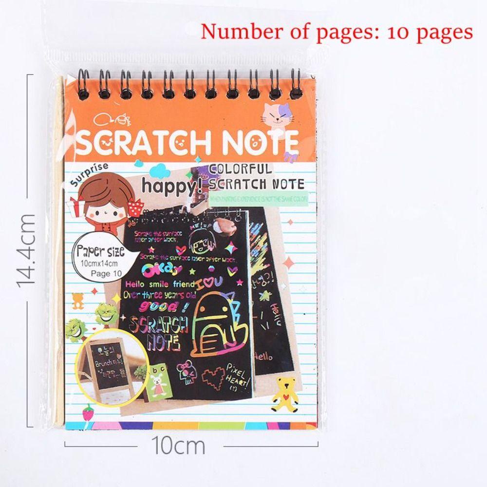 Pineapple Scratch Notebook Coating Drawing Educational Drawing Art Toys Buku Gambar Ajaib Kardus Hitam