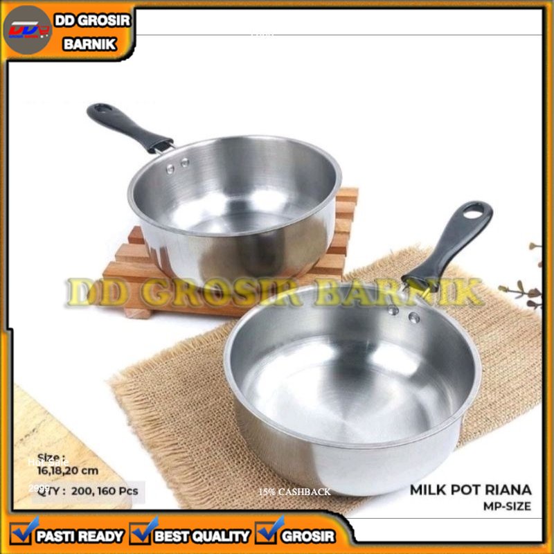 [DGB] PANCI SUSU MI MIE REBUS STAINLESS STEEL MILK POT BESI 16CM 16 CM MULTIFUNGSI SERBAGUNA