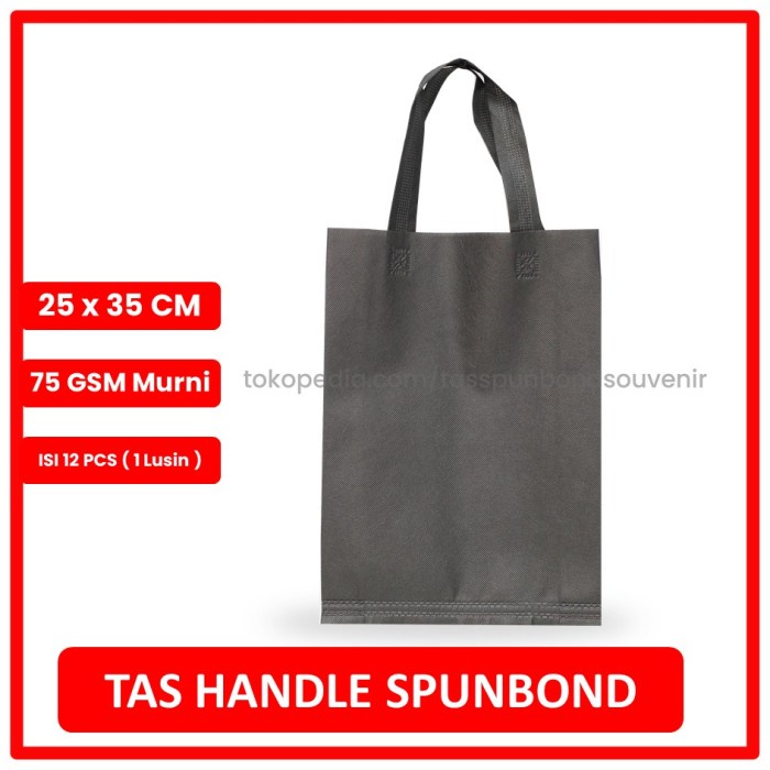 

[SC] Goodie bag Spunbond Handle 25x35 Hitam Lusinan / Tas Spunbond Polos