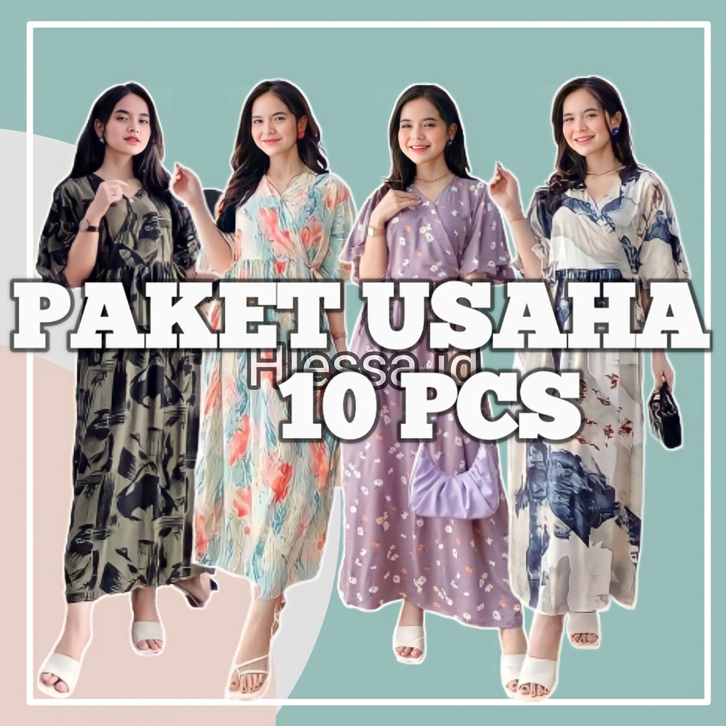 10 PCS PAKET USAHA GROSIR DASTER KIMONO