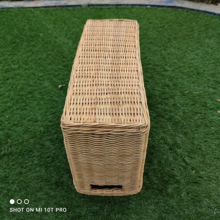 60 Kerajinan Tangan Rotan - Keranjang Tempat Majalah Serbaguna 46x17x24cm