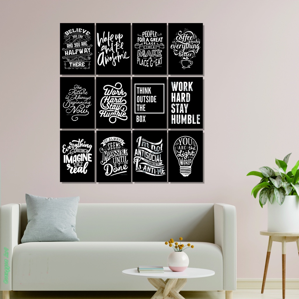 HIASAN DINDING QUOTES AESTHETIC PAJANGAN RUMAH WALL DECOR MOTIVASI POSTER KAYU KATA KATA