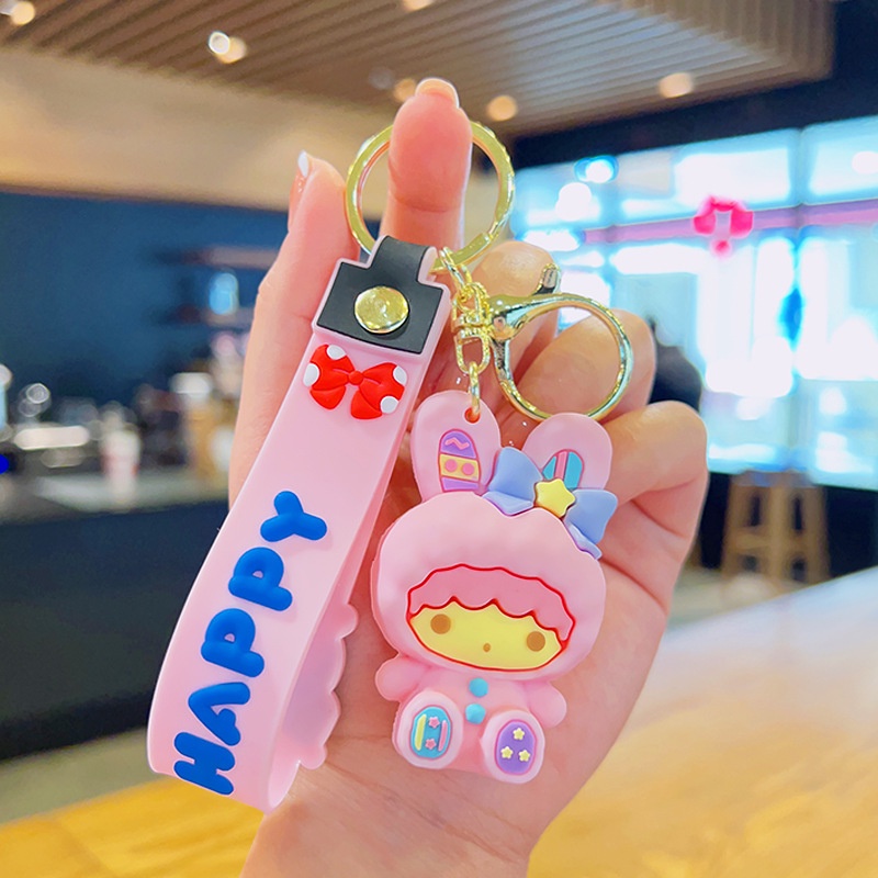 Gantungan Kunci Kartun Lucu Baru My Melody Kuromi Cinnamoroll Tas Liontin Gadis Keychain Mainan Cewek