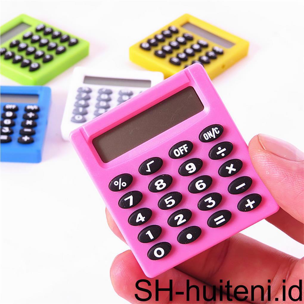 Huit Pocket Mini Calculator Handheld 8digit Kalkulator Kantor Penolak Siswa Sekolah