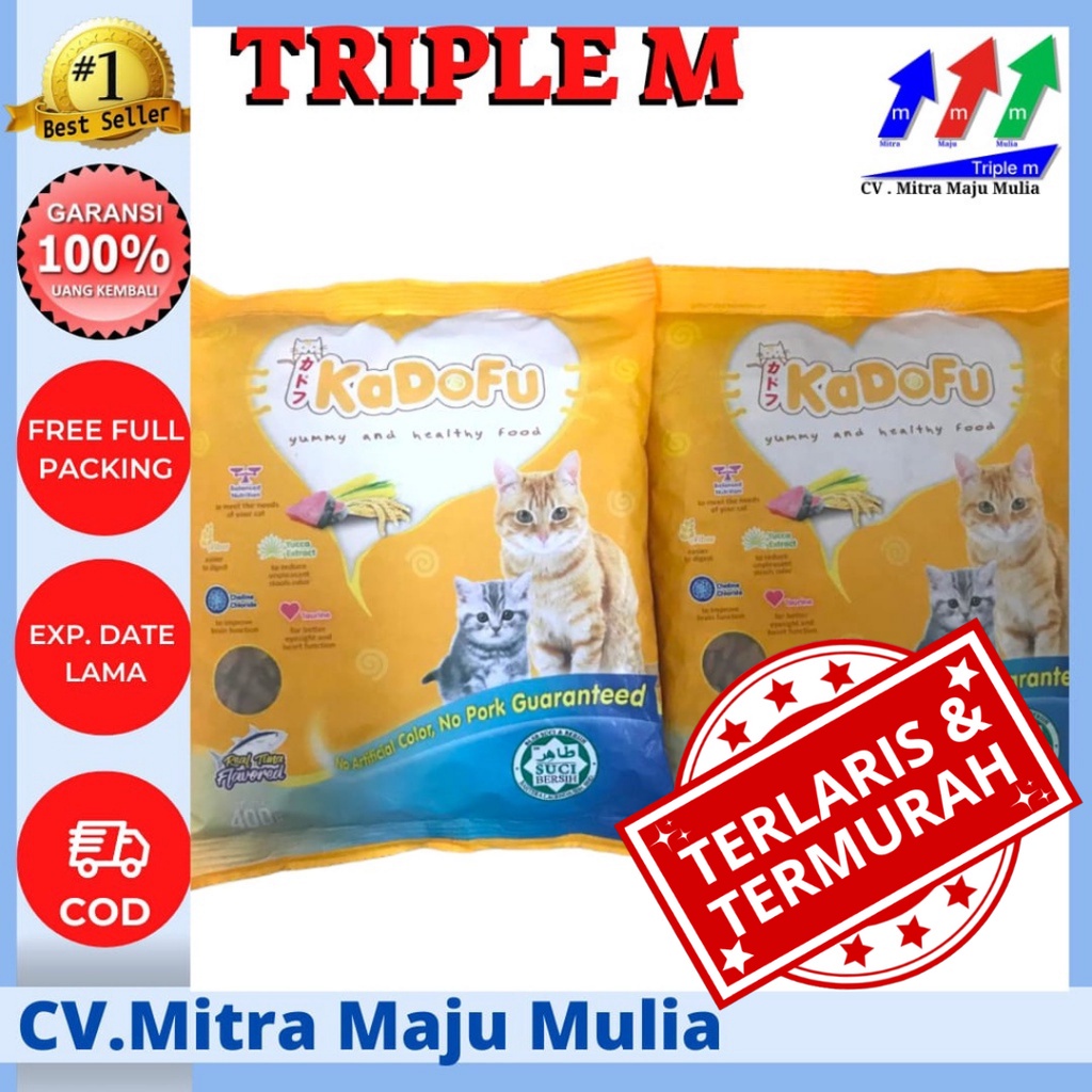 Pakan Kucing Kadofu 400gr Bentuk Ikan Triple M