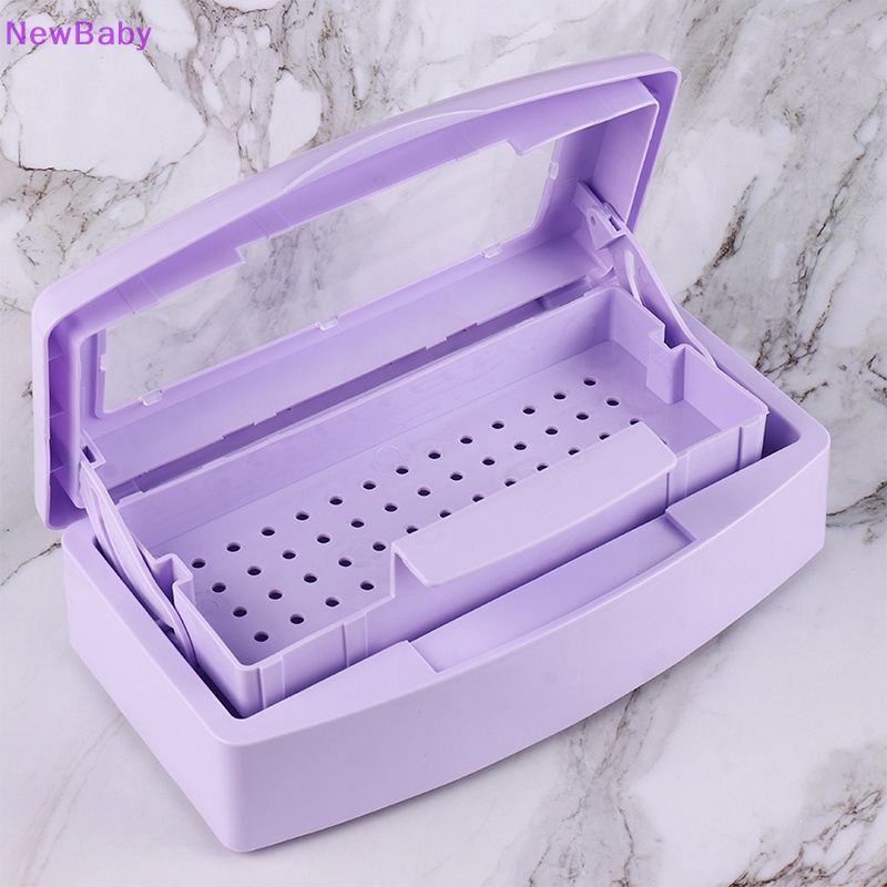 Newbaby 1PC Tray Sterilisasi Kuku Desinfeksi Pedicure Manicure Box Nails Art Box ID