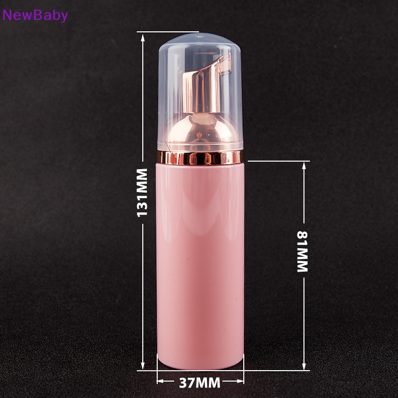 Newbaby 50ml Pink Botol Pump Busa Plastik Kosong Pembersih Bulu Mata Wajah Botol Kosmetik ID