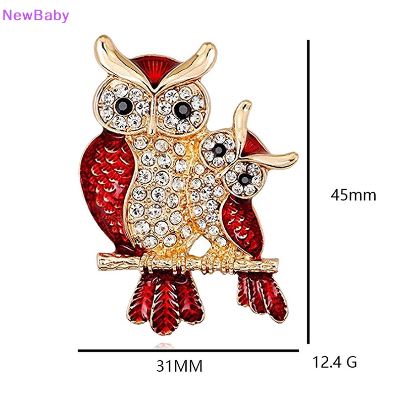 Newbaby Owls Bros Hadiah Natal Pin Korsase Dua Owls Pin Jas Retro Bros ID