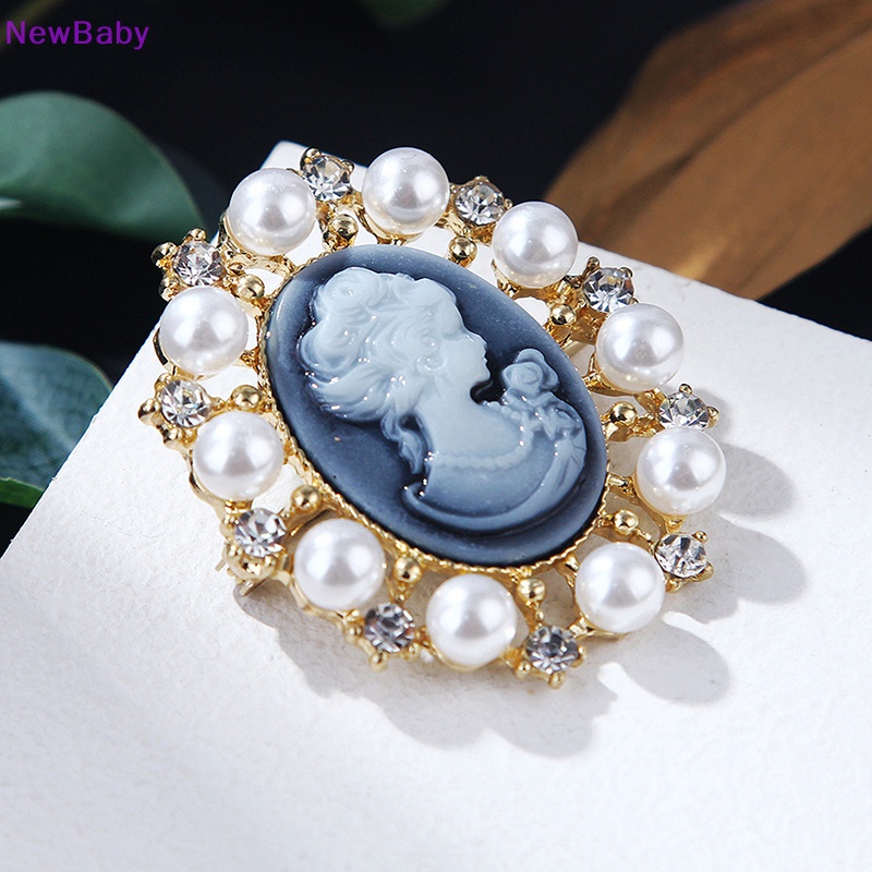 Newbaby 1Pc Vintage Cameo Elegan Bros Wanita Queen Head Portrait Brooch Untuk Perhiasan ID