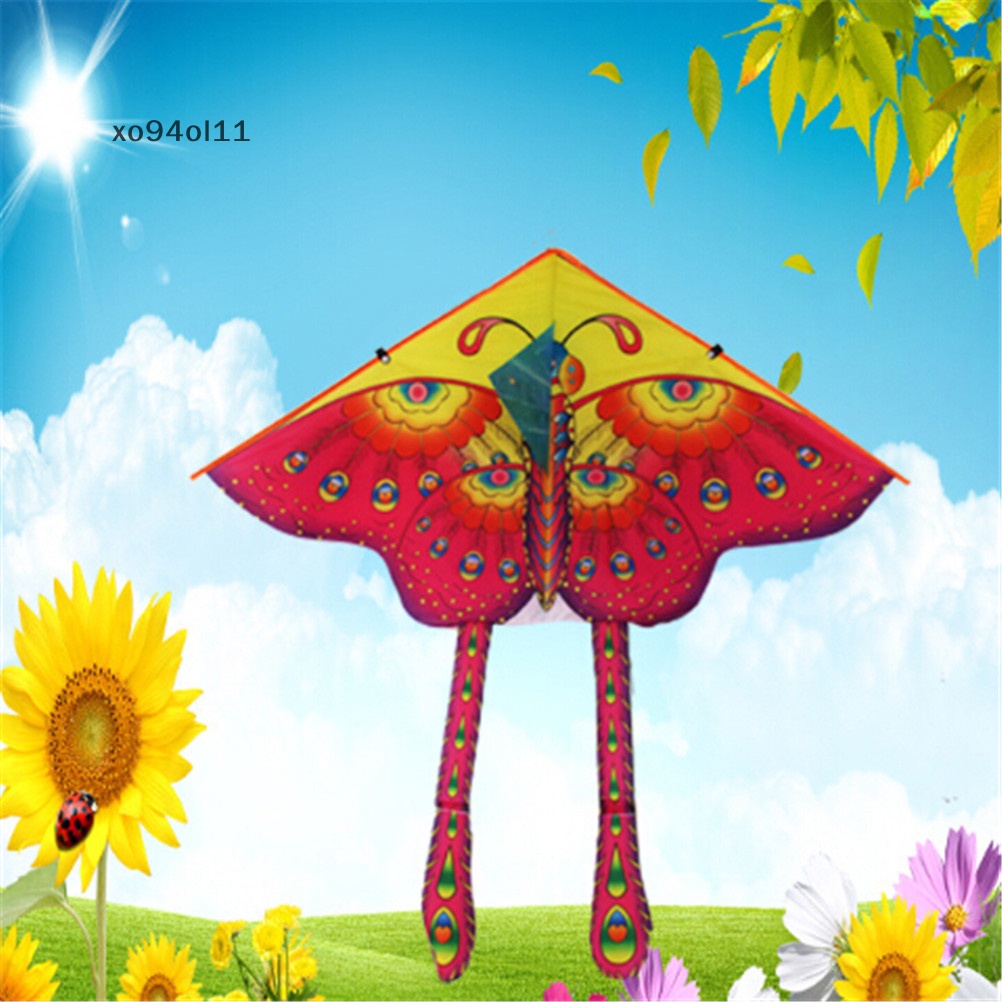 Xo Besar 90 cm Butterfly Layangan Single Line Novelty Animal Layangan Anak.Hadiah Mainan90*55cm Nilon Hujan Butterfly Kite OL