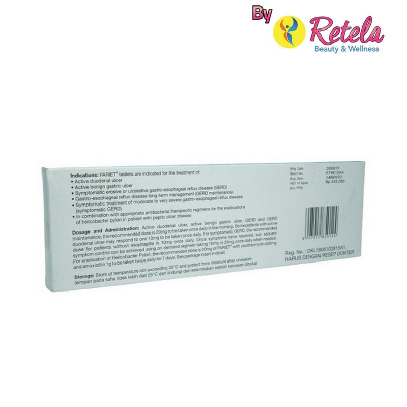 PARIET 10MG 1 STRIP  14 TABLET