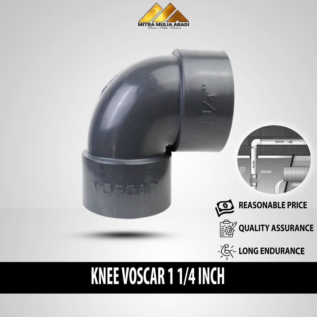 Knee/Elbow merk VOSCAR / Sambungan Pipa 1 1/4 Inch