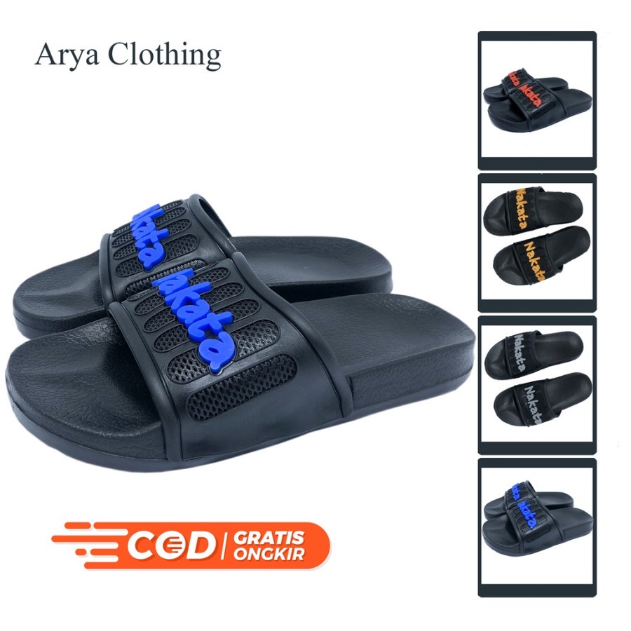 COD!! Sandal Selop Anak Laki Laki Tanggung Dewasa Nakata FM-519 Hitam Ringan Nyaman Rumah Keren 36 37 38 39 40