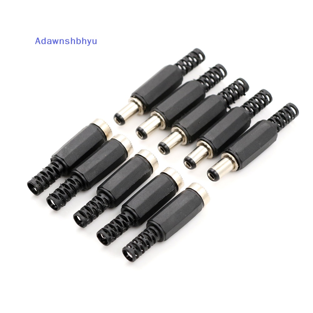 Adhyu 10pcs 5.5x2.1mm DC Power Female Plug Jack+Soket Konektor Jack Colokan Male ID