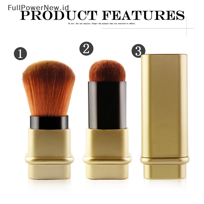 Power Retractable Cosmetic Powder Blush Contour Foundation Brush Alat Travel Portable ID