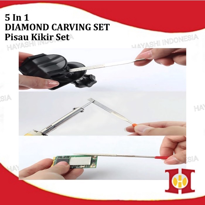 Alat Pisau Kikir Mini Diamond Needle Files Carving Mainan Figure Anime