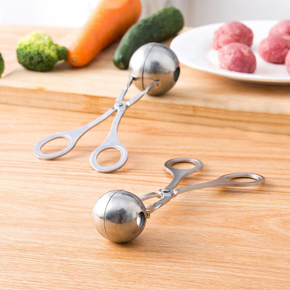 Klip Pembuat Bakso Stainless Steel Boneka Cetakan Sendok Makan Cafe Restoran Pesta Dapur Alat Cetakan Es Krim