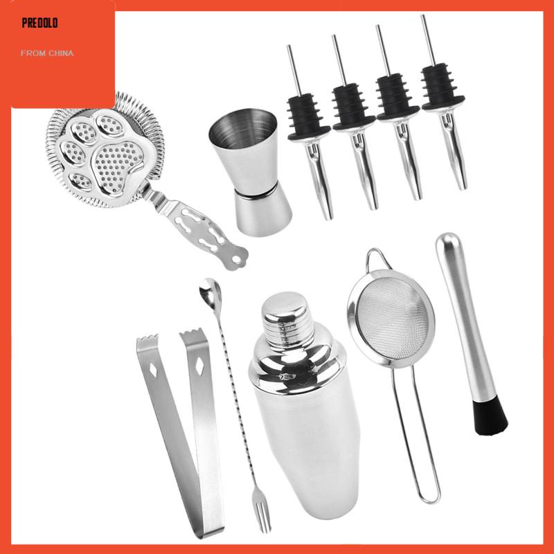 [Predolo] Cocktail Shaker Kits Cocktail Making Set Untuk Minuman Travelling Bar Aksesoris