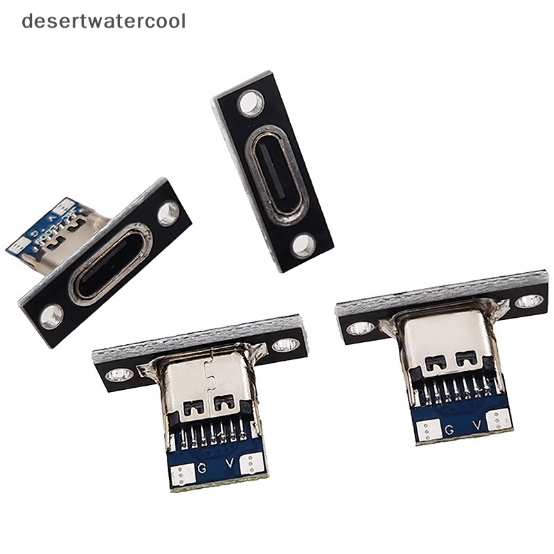 Deid Charging Port USB Type C Socket Connector 2Pin 2P 4P Waterproof Strip Line Sambungan Solder Female Connector Jack Martijn