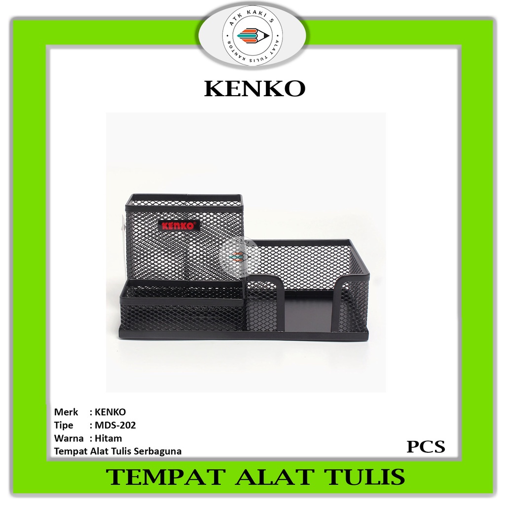 

KENKO - Desk Set - Tempat Alat Tulis Jaring Serbaguna - MDS-202 - Pcs