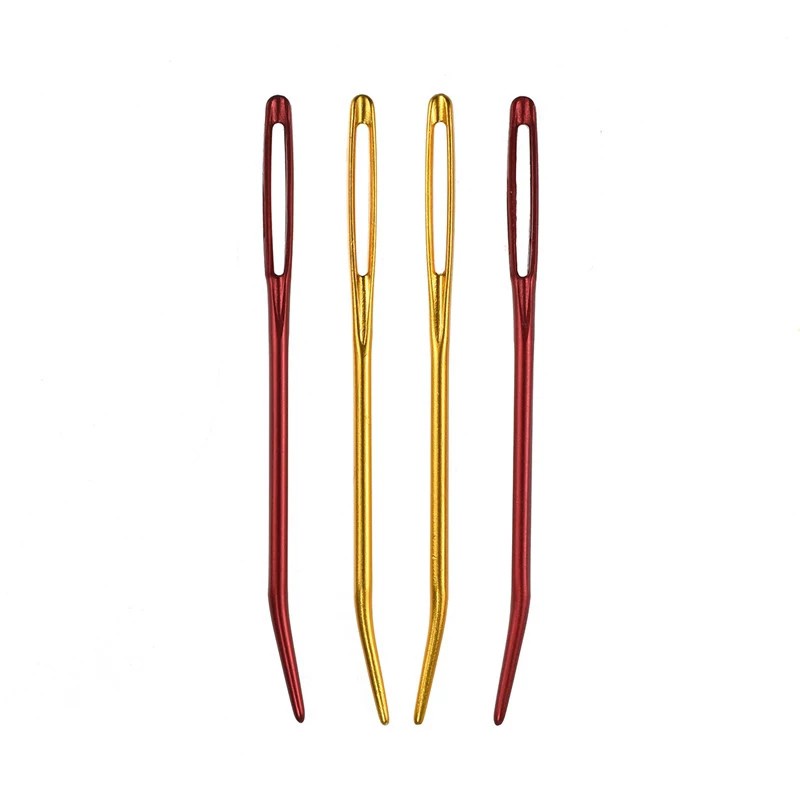 2pcs jarum rajut crochet ALUMINIUM ujung bengkok