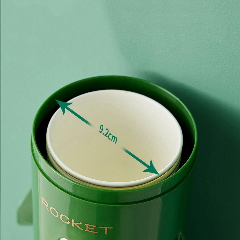 [Elegan] Paper Cup Holder Creative Rocket Home Organizer Tahan Debu Cangkir Tunggal Otomatis Taker Untuk Untuk Rumah Kantor