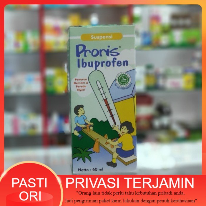 proris ibuprofen sirup anak 60ml obat demam / panas / sakit gigi anak