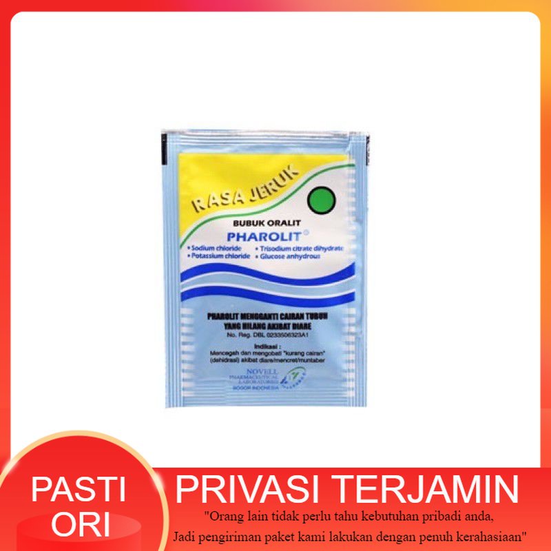 Pharolit rasa jeruk / oralit obat diare