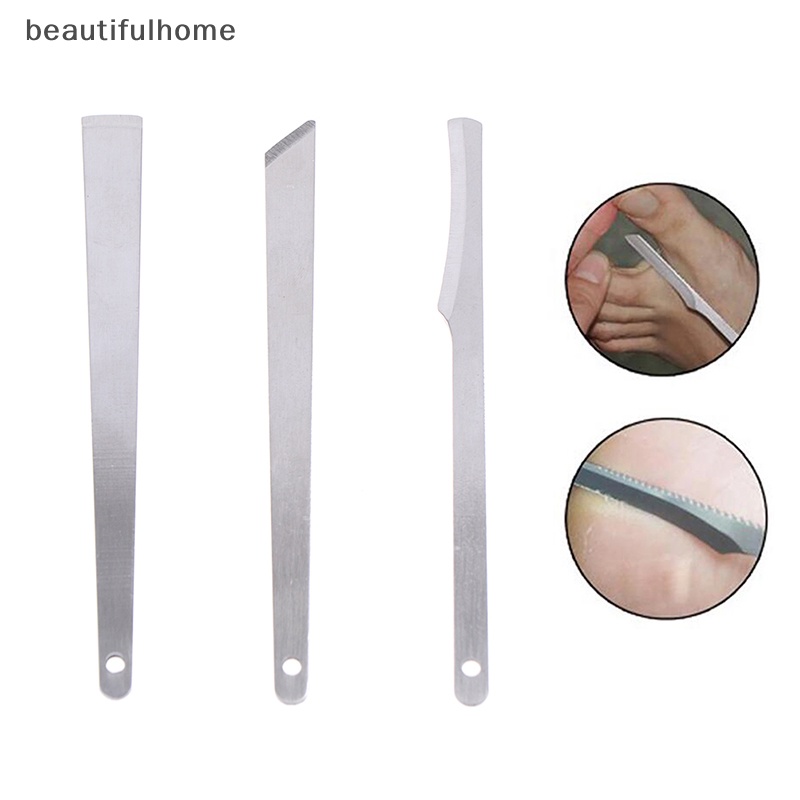 {Cantikhome} Alat Pedicure Lima Macam Stainless Steel Alat Kuku Mengelupas Kuku Abu-Abu Alat Pedicure.