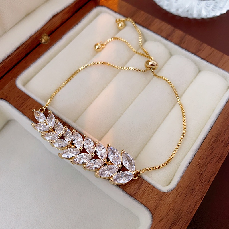 Fashion Gandum Telinga Daun Gelang Serbaguna Gelang Wanita Gelang Kerajinan Tangan