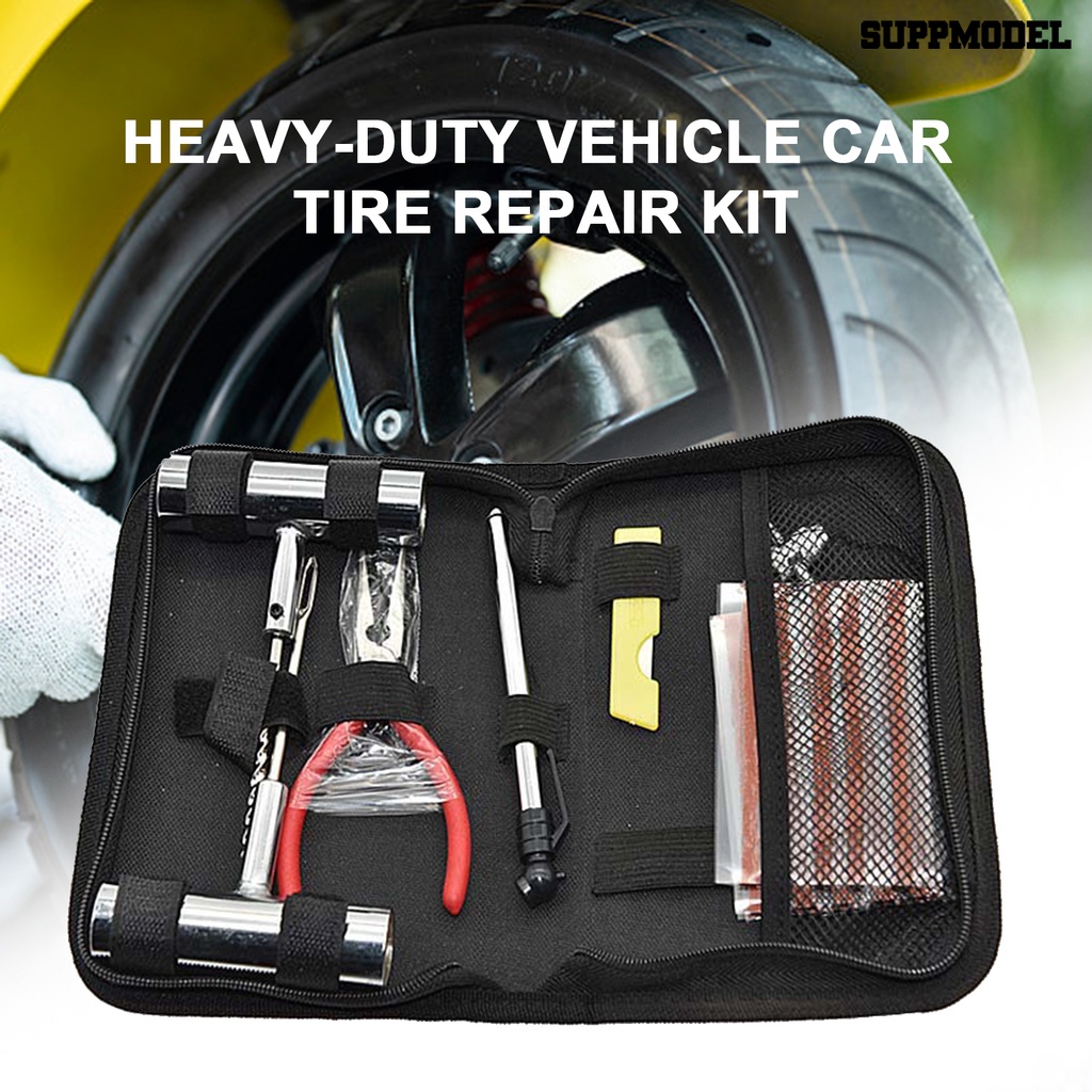 [SM] Tire Repair Kit Portable Desain Ergonomis Tahan Karat Kekuatan Tinggi Universal Serbaguna Baja Motor Truk Ban Tusukan Perbaikan Alat Set Perlengkapan Mobil