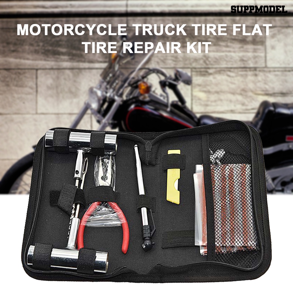 [SM] Tire Repair Kit Portable Desain Ergonomis Tahan Karat Kekuatan Tinggi Universal Serbaguna Baja Motor Truk Ban Tusukan Perbaikan Alat Set Perlengkapan Mobil