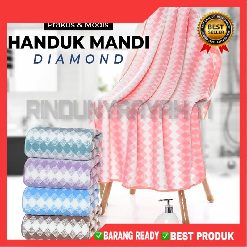 [RA]Towel Microfiber bulu Handuk Mandi Dewasa Daya Serap Tinggi uk 70 x 140cm Bulu lembut, daya serap tinggi (H15)