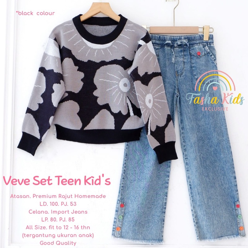 VEVE SET TEEN KIDS (12-16th) ORI FASHA KIDS | Setelan Anak Perempuan