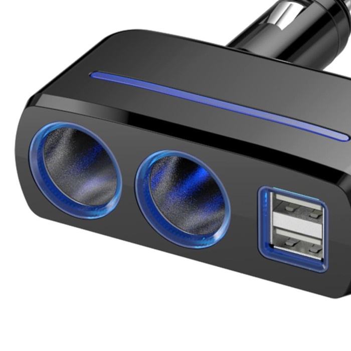 Otto Klasse Charger Mobil 2 Usb Dengan 2 Lighter Socket-10469526