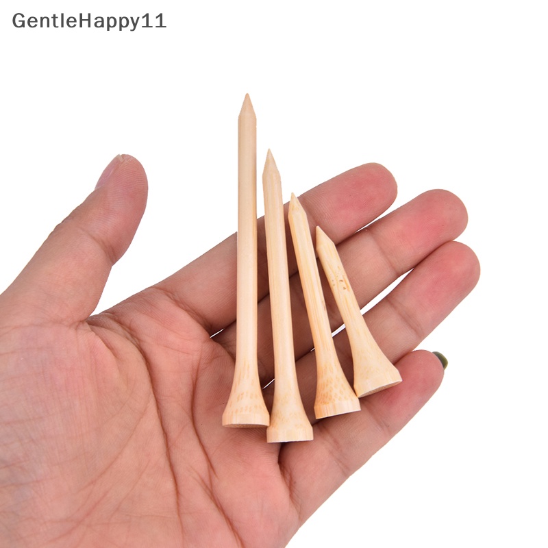 Gentlehappy 100Pcs /Set Golf Tee Bamboo Tee Tempat Bola Golf 4ukuran Lebih Kuat Dari Tee Kayu id