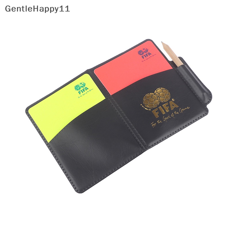 Gentlehappy Sport Football Sepak Bola Wasit Dompet Notebook Dengan Kartu Merah Dan id Card Kuning