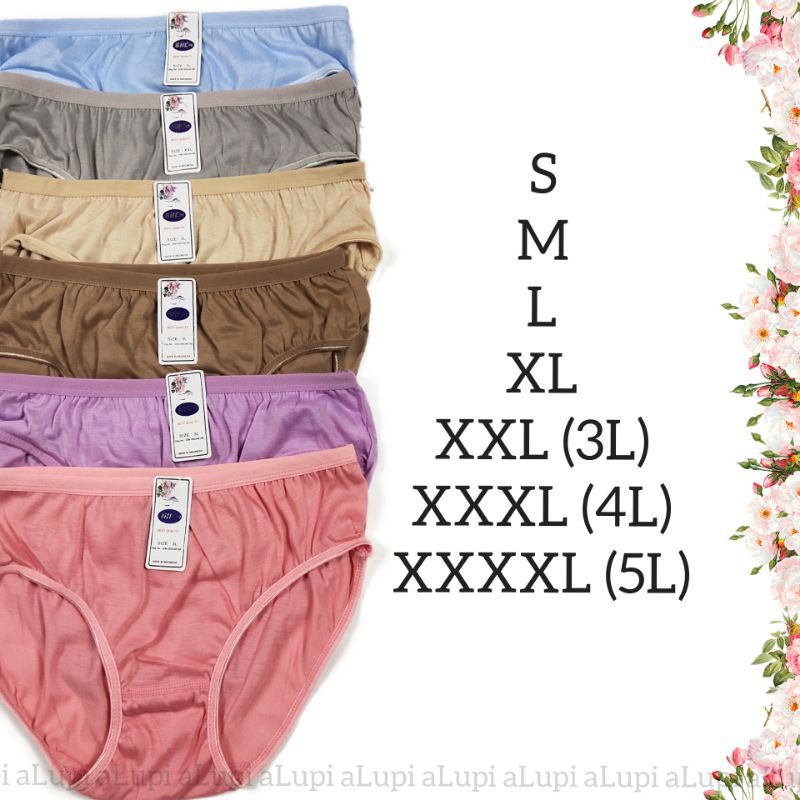 6 PCS l CD LOPE LOPE Celana Dalam Wanita Perempuan Dewasa Remaja GHC size S M L XL XXL 3L XXXL 4L XXXXL 5L 3XL 4XL