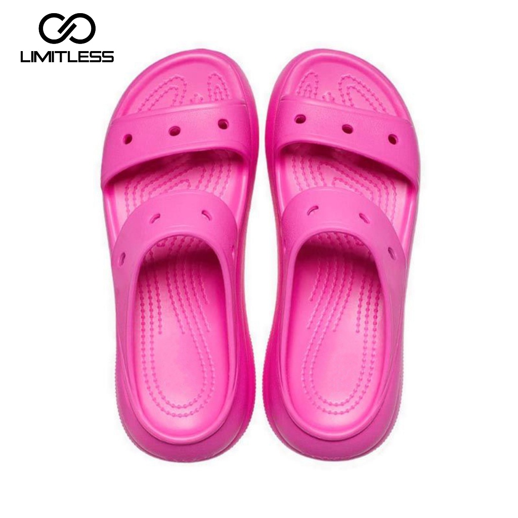 Limitless - Sendal Wanita Wedges Tinggi Slop YOONA Platform Sandal Selop Cewek Eva Kekinian Terbaru