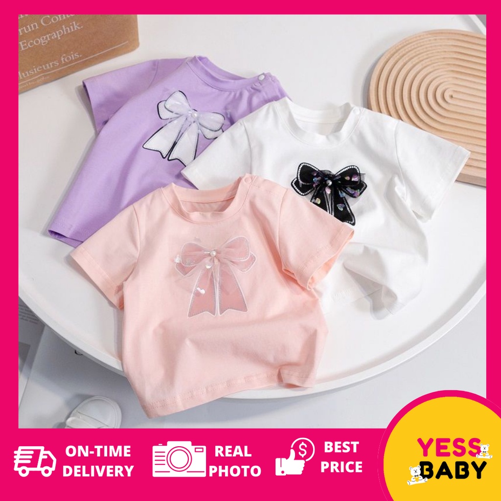 YESSBABY DRESS PITA T-shirt lengan pendek/Kaos anak perempuan Lucu/kaos pesta anak cewek usia 1-9 tahun