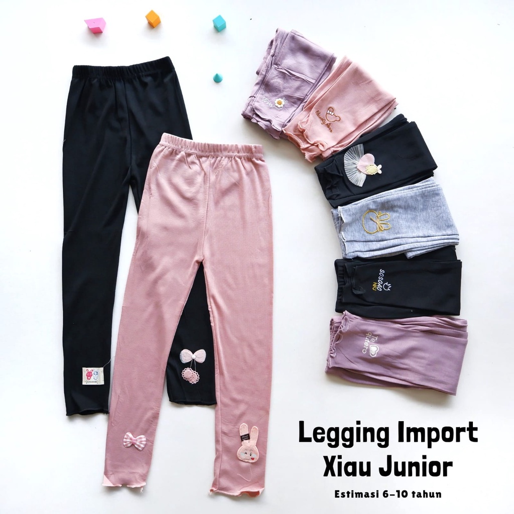 Paket Hemat Celana Legging Import Anak Perempuan Bahan Adem Nyaman Dipakai 0-10 Tahun