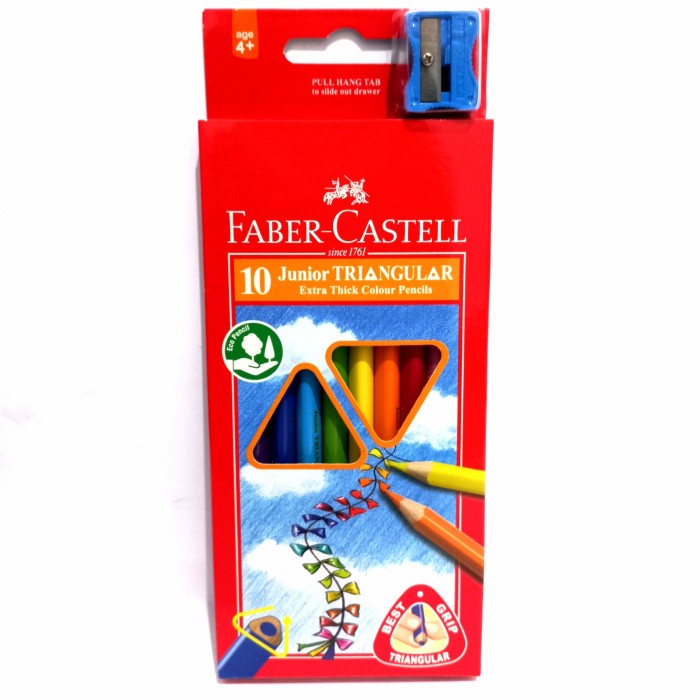 

Faber Castell Pensil Gambar Junior Triangular 10 Warna