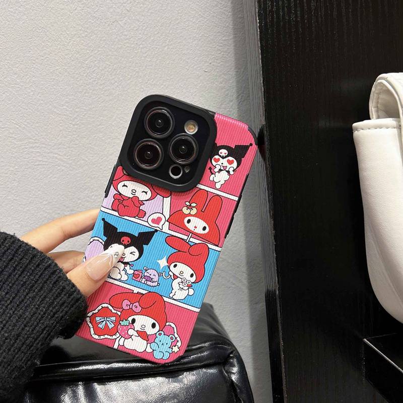 All New So Cute sanrio Melody Leather Soft Case IPhone 7 Plus 8 Plus X XS XR XS Max 11 13 12 14 PRO Max 14 Plus Phone Case Girl Girl Women's Fashion