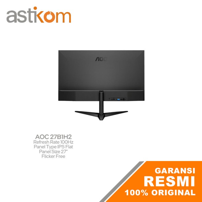 LED Monitor 27&quot; AOC 27B1H2 IPS 1080p FHD 100Hz VGA HDMI