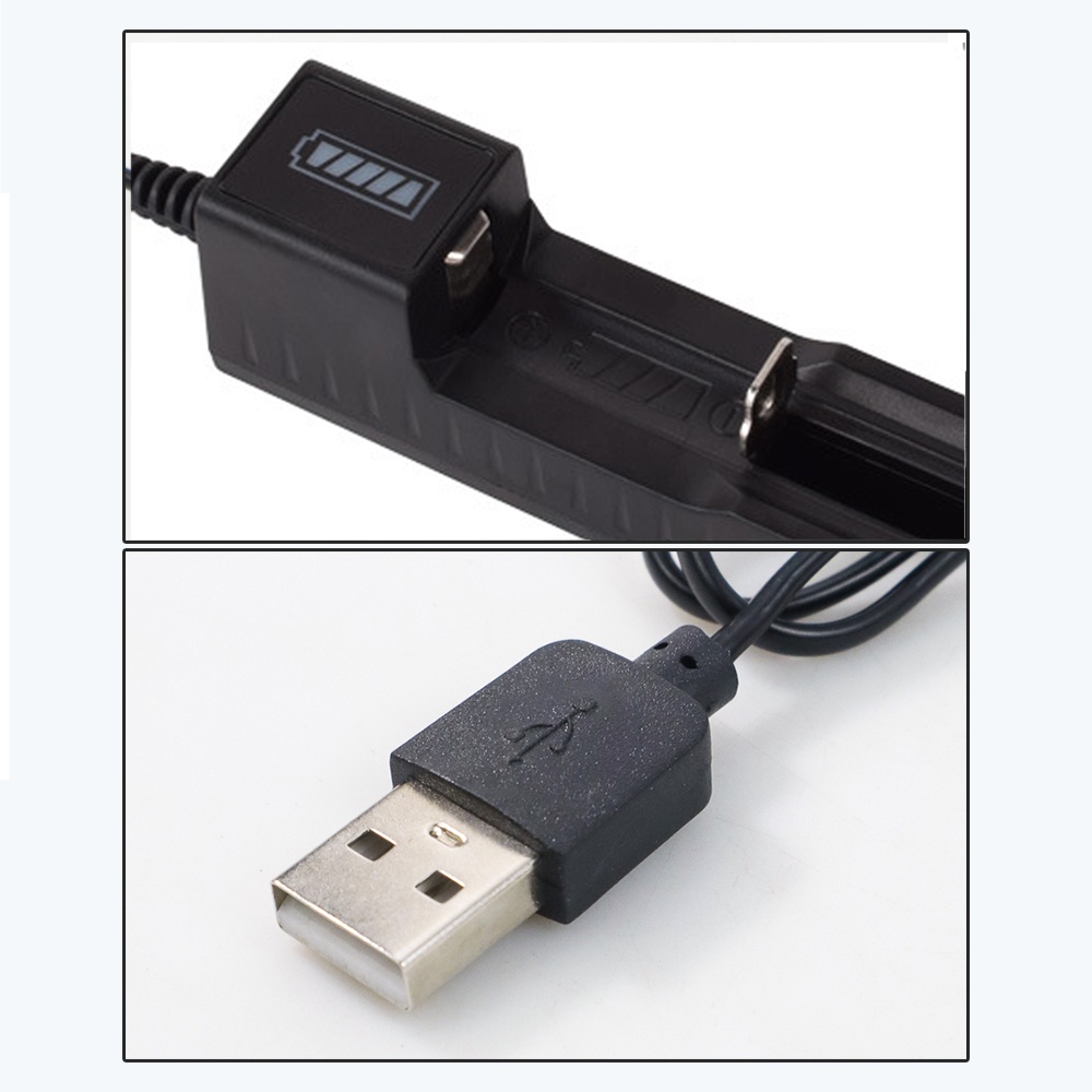 Universal USB Charger 1 Slot 18650 Battery Pengisi Daya Pintar Li-ion