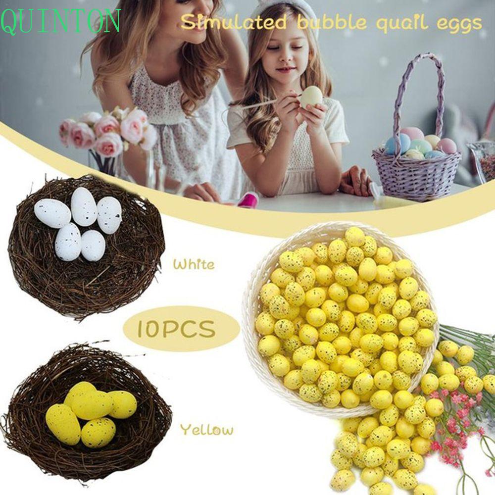 QUINTON Telur Puyuh 10pcs/ lot Simulasi Bubble DIY Dekorasi Rumah Hadiah Paskah